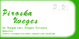 piroska uveges business card